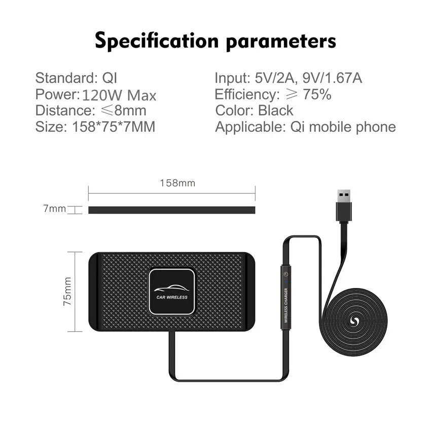 Cargador inalámbrico de 120W para coche - Gadget503