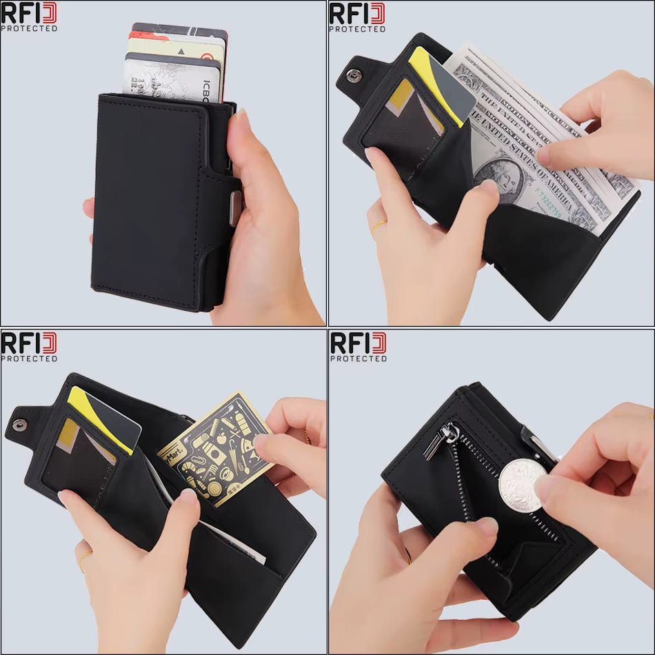 Tarjetero con RFID y Monedero - Gadget503