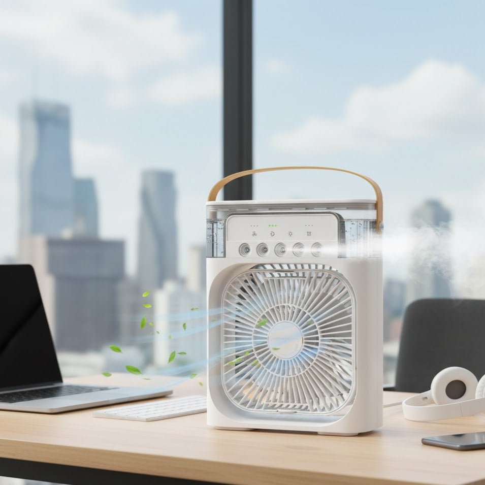 Ventilador de Aire con humidificador portatil 3 en 1 - Gadget503 | Gadgets y Tecnología al Mejor Precio 🚀